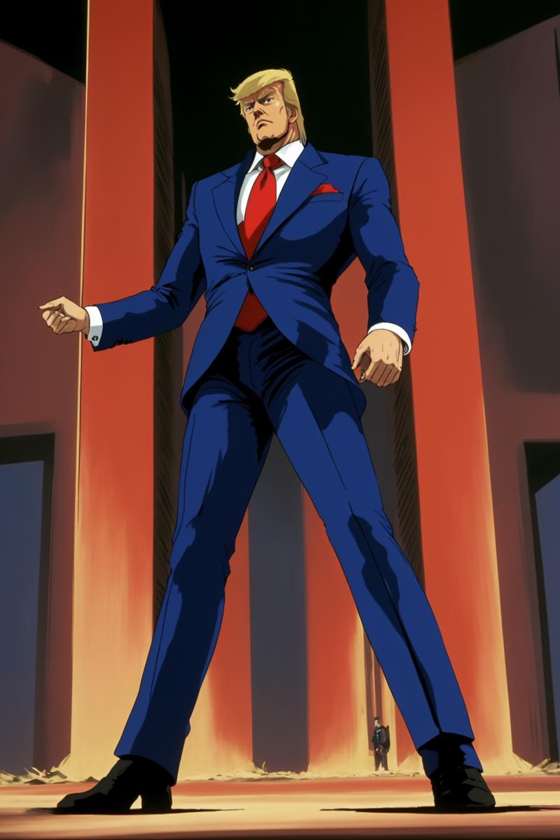 1671612808976-2186503507-donald trump, in a blue business suit, red tie, giving a speach_HNKstyle, 80's anime,_.png